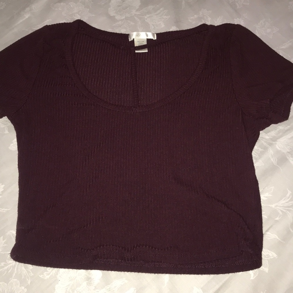 Maroon crop top
